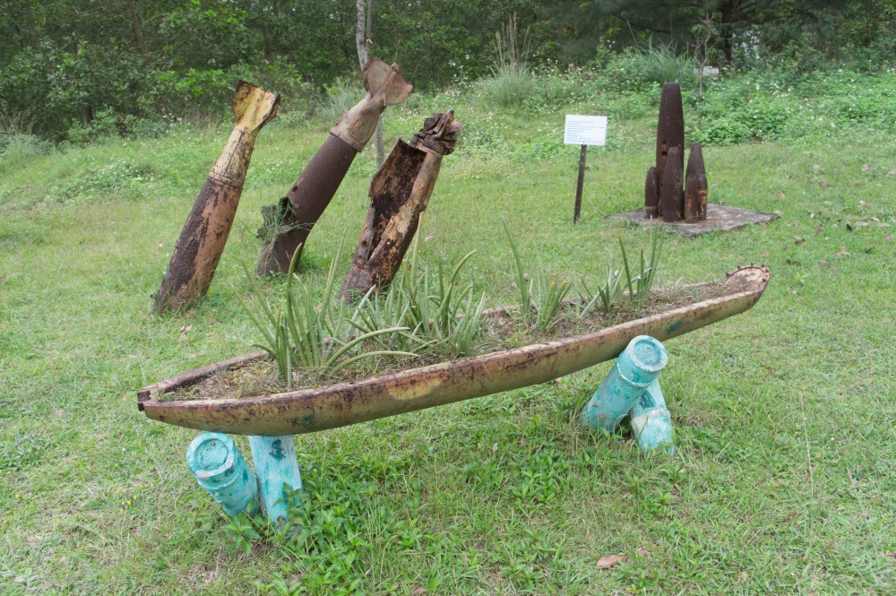 The Bomb-sai Garden outside the Mine Action Center in Dong Ha City